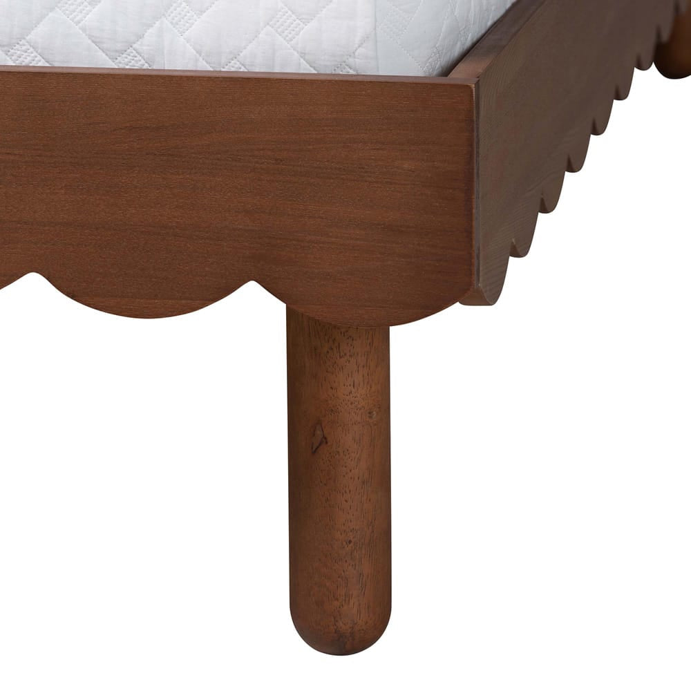 Baxton Studio - Orianthe Queen Bed w/ Headboard in Walnut Brown - MG9811/0245-Walnut Rattan-Queen view 5
