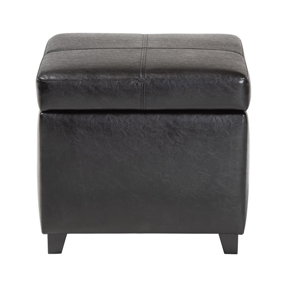 Baxton Studio - Ottoman in Black - 0380-023-black view 3