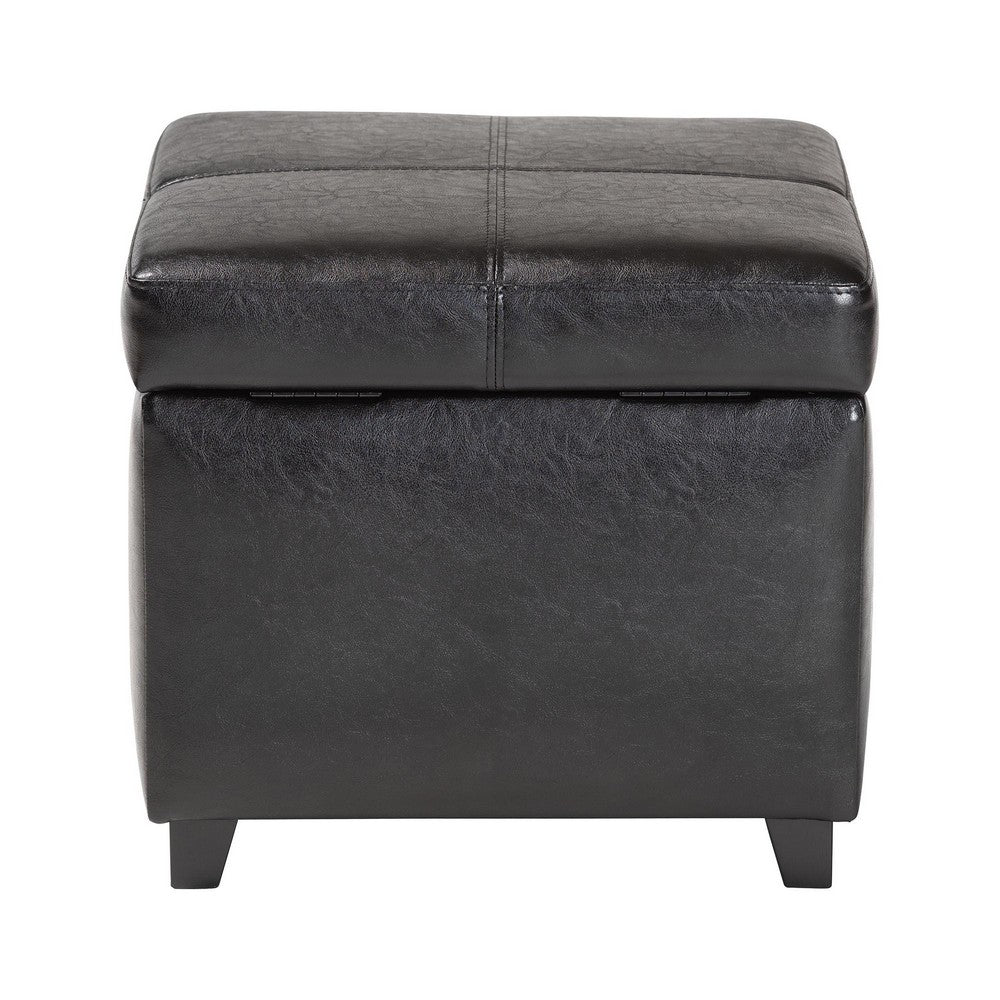 Baxton Studio - Ottoman in Black - 0380-023-black view 4