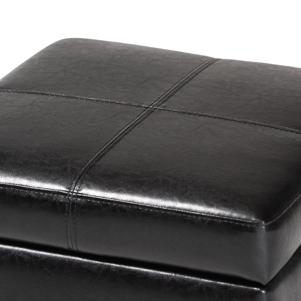 Baxton Studio - Ottoman in Black - 0380-023-black view 5