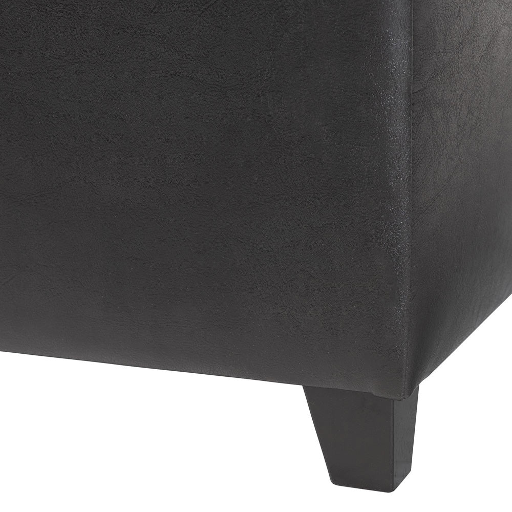 Baxton Studio - Ottoman in Black - 0380-023-black view 6