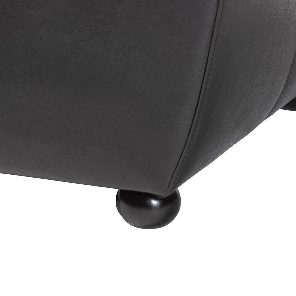 Baxton Studio - Ottoman in Black - Y-051-023-black view 4