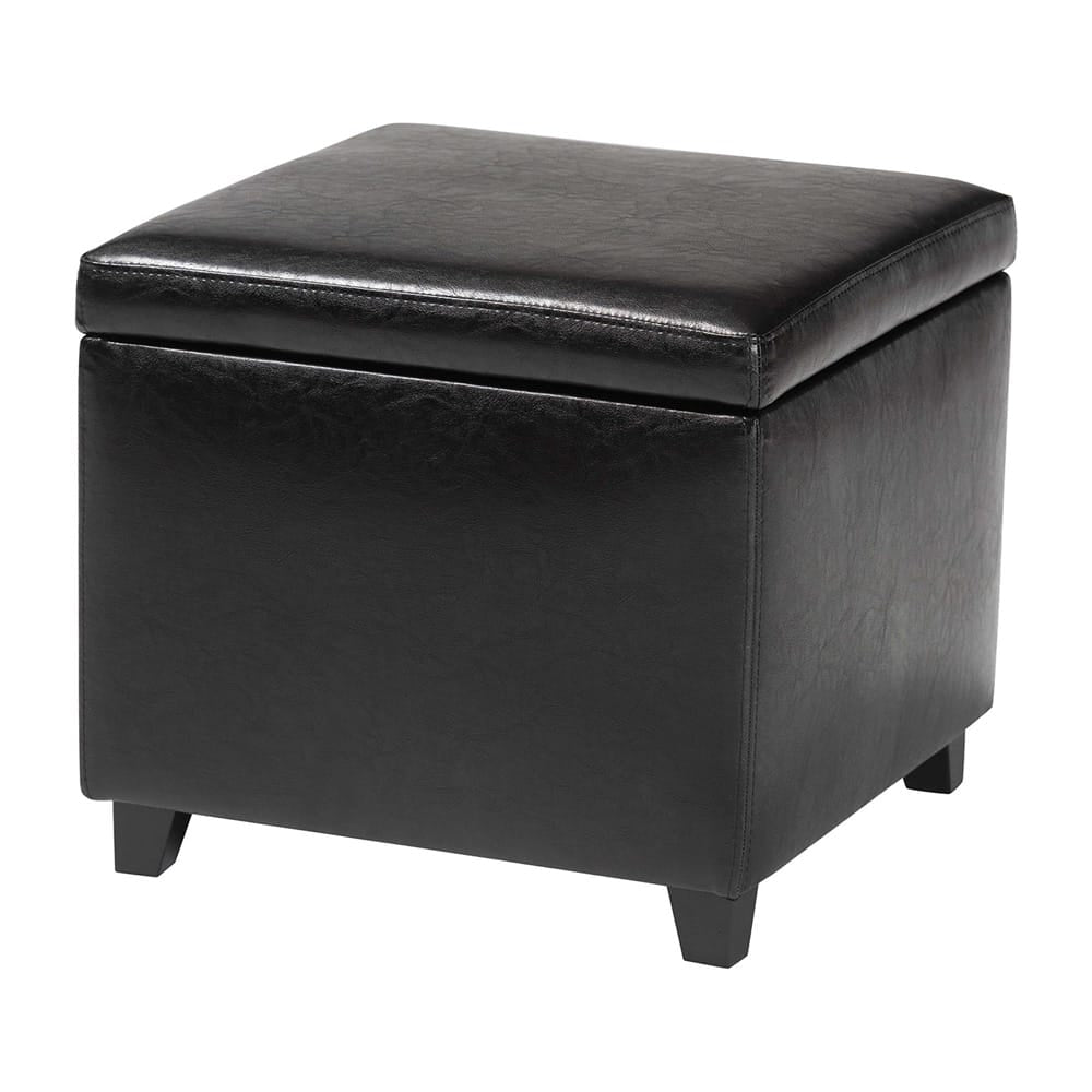 Baxton Studio - Ottoman in Black - Y-162-023-black view 1