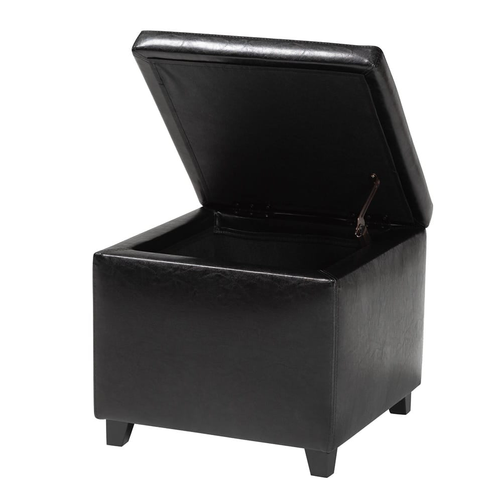 Baxton Studio - Ottoman in Black - Y-162-023-black view 2