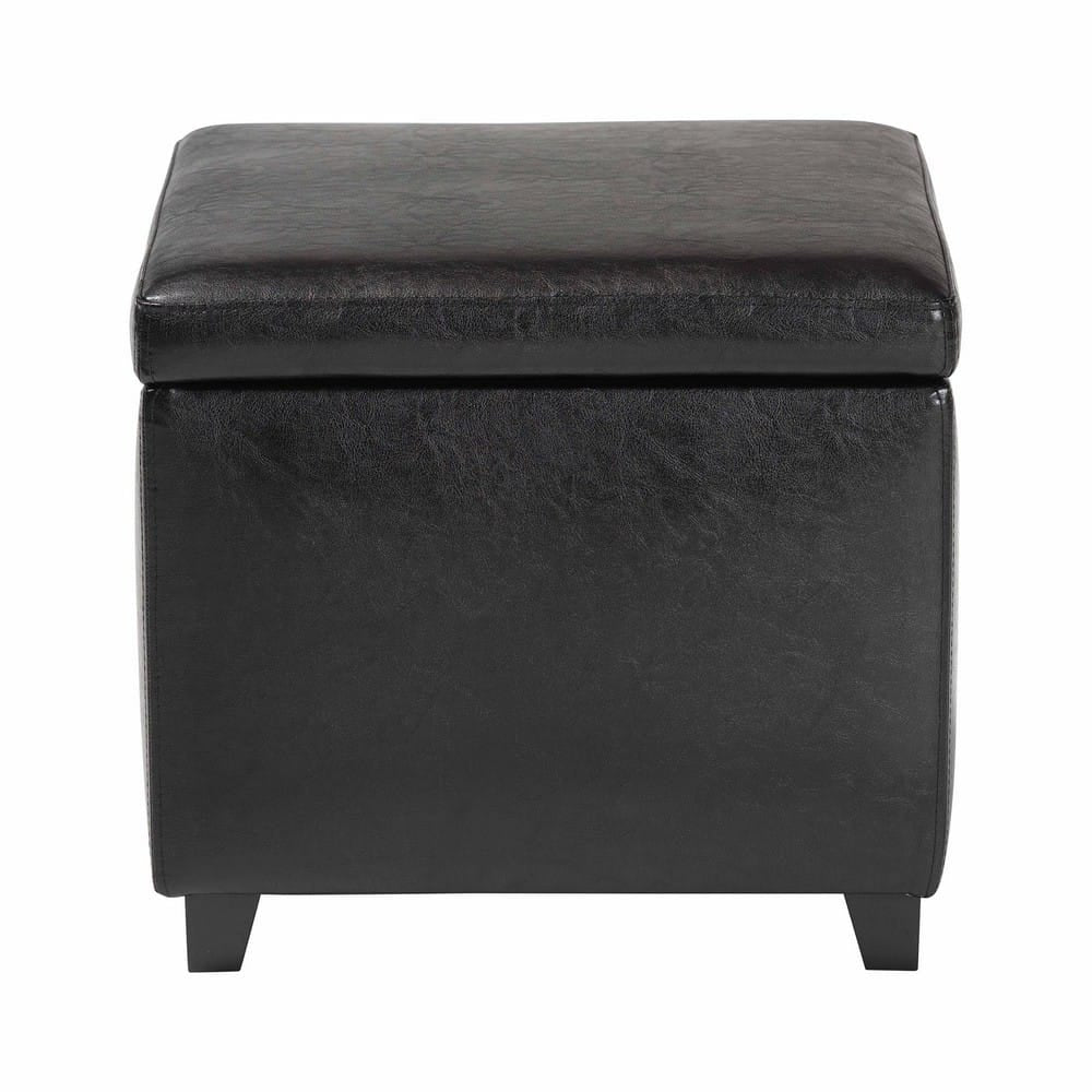 Baxton Studio - Ottoman in Black - Y-162-023-black view 3