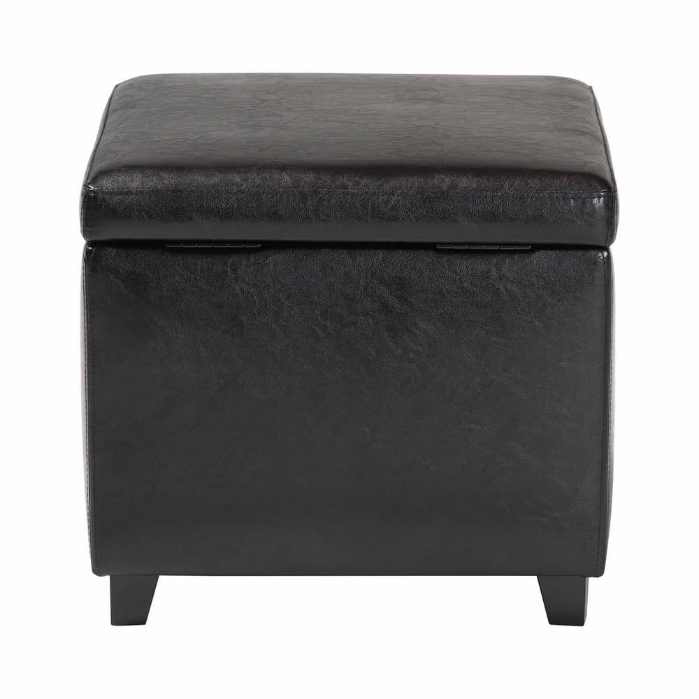Baxton Studio - Ottoman in Black - Y-162-023-black view 4