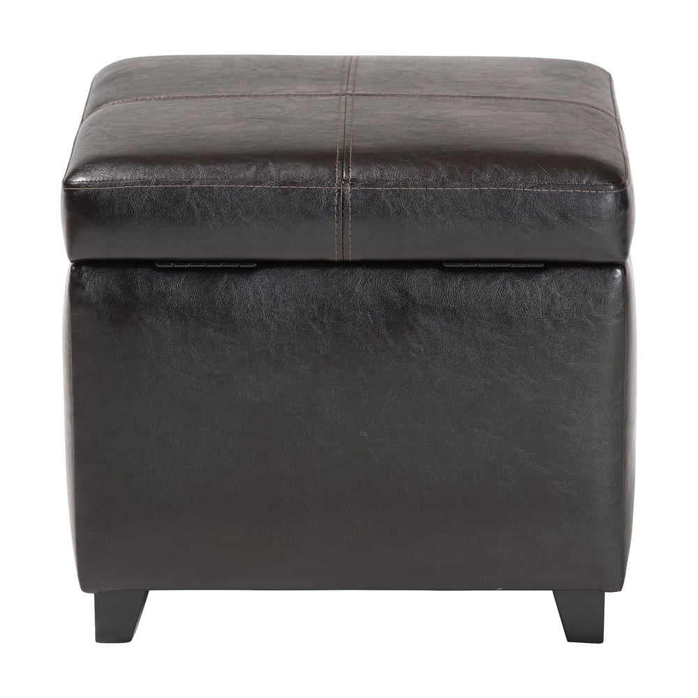 Baxton Studio - Ottoman in Dark Brown - 0380-001-dark brown view 4