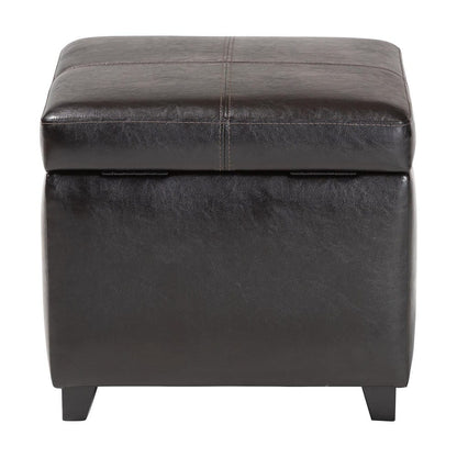 Baxton Studio - Ottoman in Dark Brown - 0380-001-dark brown view 4