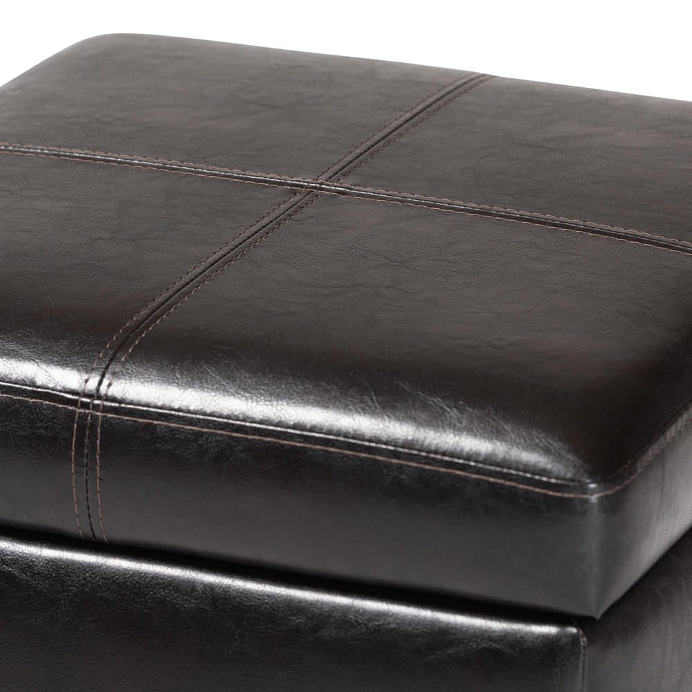 Baxton Studio - Ottoman in Dark Brown - 0380-001-dark brown view 5