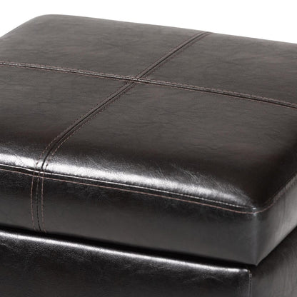 Baxton Studio - Ottoman in Dark Brown - 0380-001-dark brown view 5