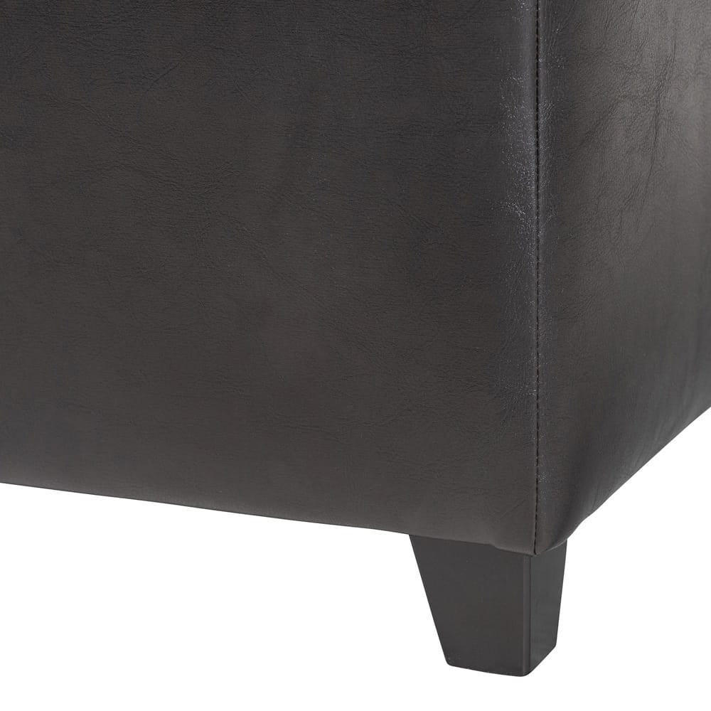 Baxton Studio - Ottoman in Dark Brown - 0380-001-dark brown view 6