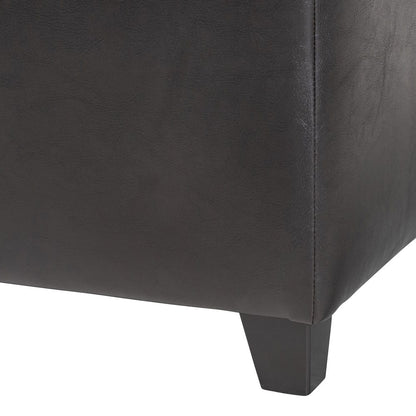 Baxton Studio - Ottoman in Dark Brown - 0380-001-dark brown view 6