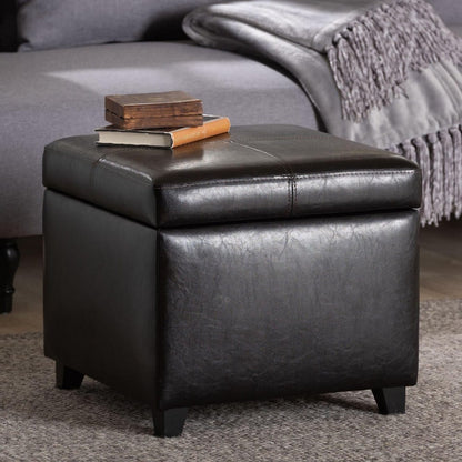 Baxton Studio - Ottoman in Dark Brown - 0380-001-dark brown view 8