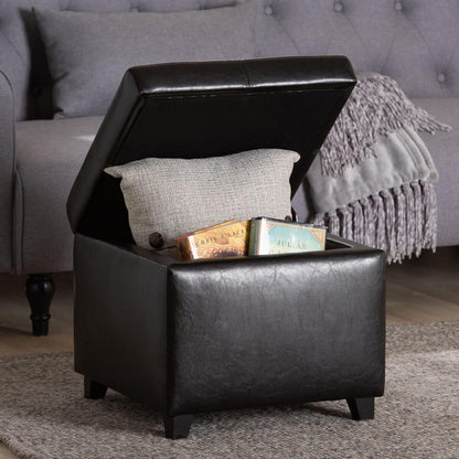 Baxton Studio - Ottoman in Dark Brown - 0380-001-dark brown view 9