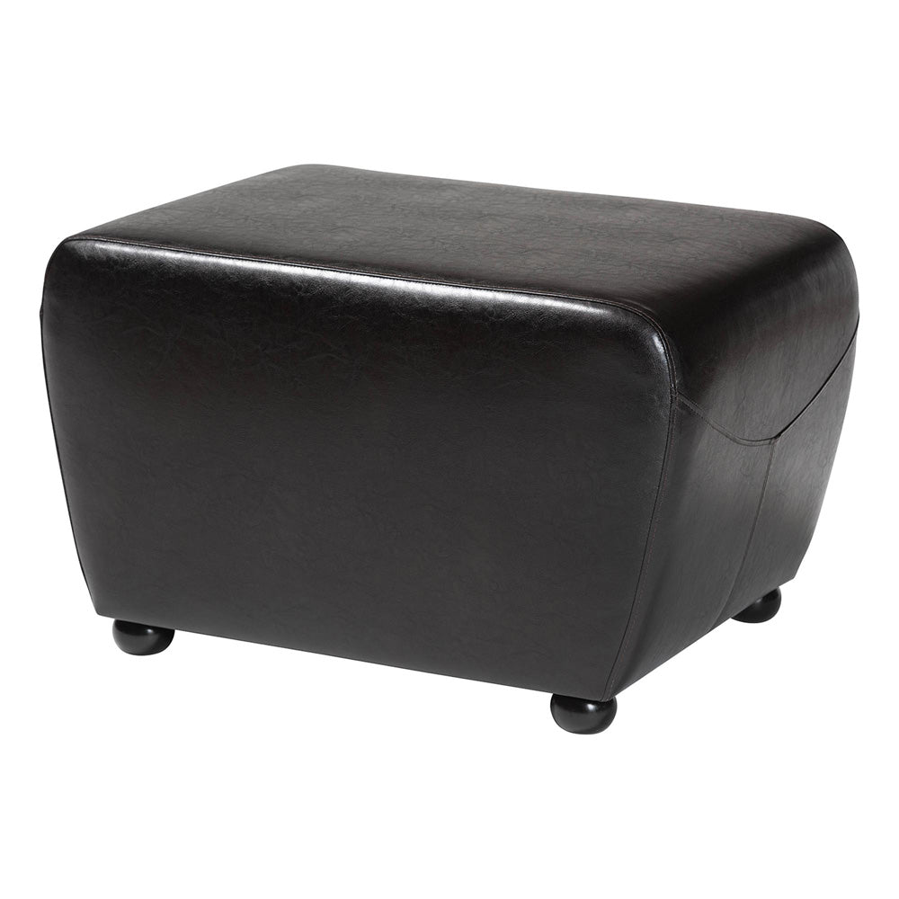 Baxton Studio - Ottoman in Dark Brown - Y-051-001-dark brown view 1