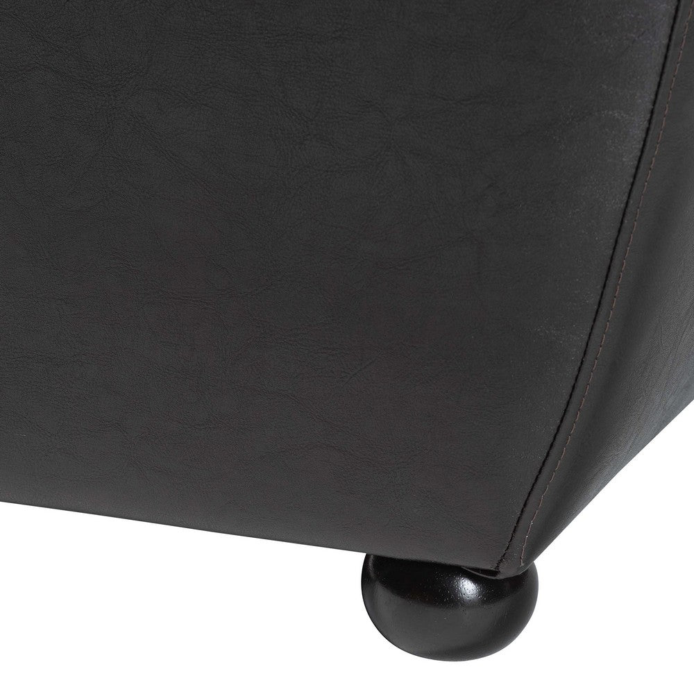 Baxton Studio - Ottoman in Dark Brown - Y-051-001-dark brown view 4