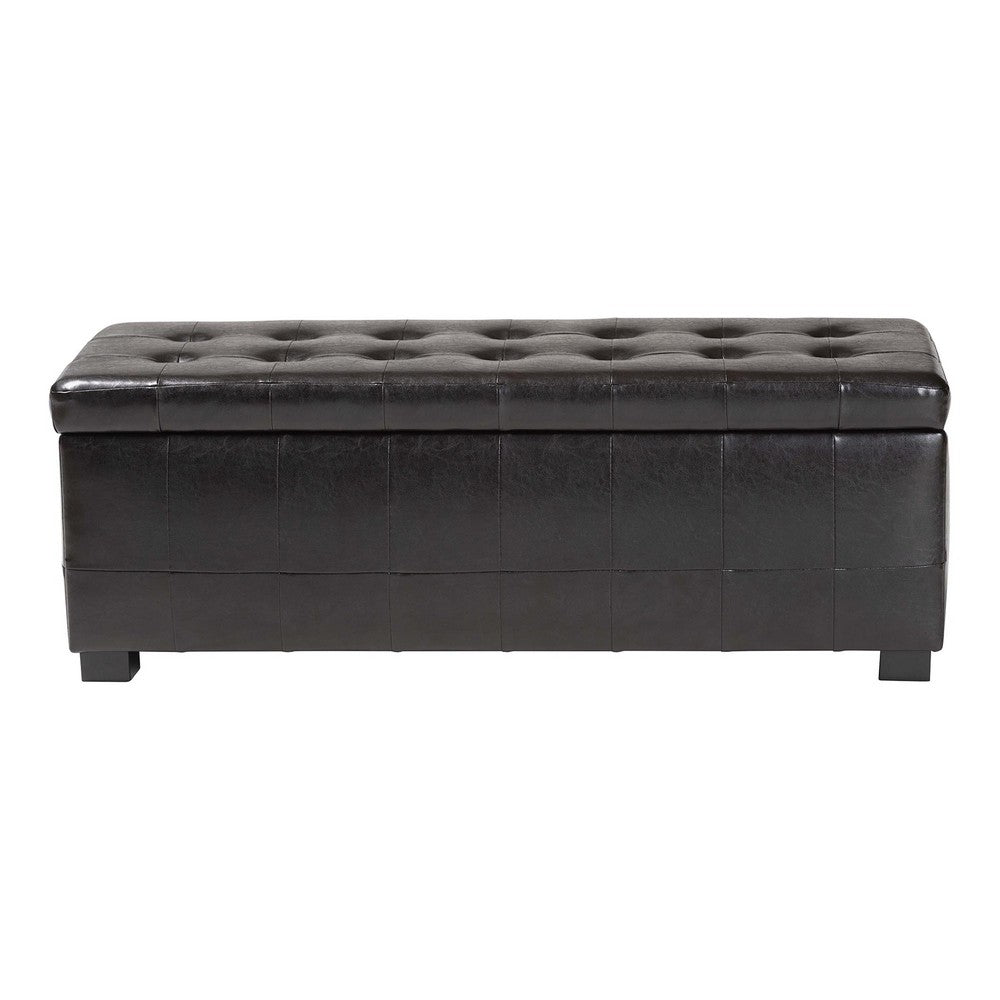 Baxton Studio - Ottoman in Dark Brown - Y-105-001-dark brown view 3