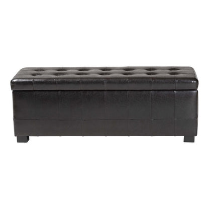 Baxton Studio - Ottoman in Dark Brown - Y-105-001-dark brown view 3