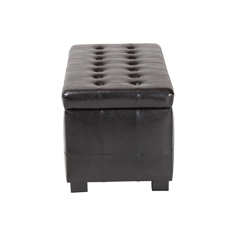 Baxton Studio - Ottoman in Dark Brown - Y-105-001-dark brown view 4