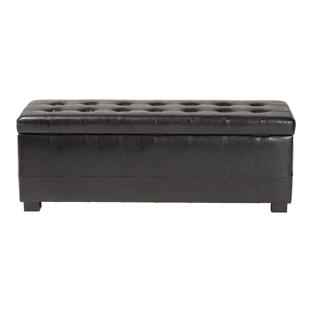 Baxton Studio - Ottoman in Dark Brown - Y-105-001-dark brown view 5