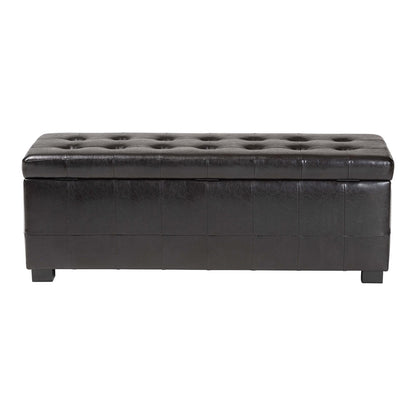 Baxton Studio - Ottoman in Dark Brown - Y-105-001-dark brown view 5