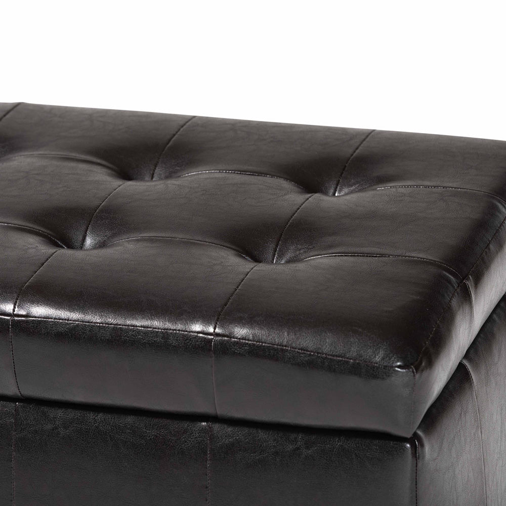 Baxton Studio - Ottoman in Dark Brown - Y-105-001-dark brown view 6