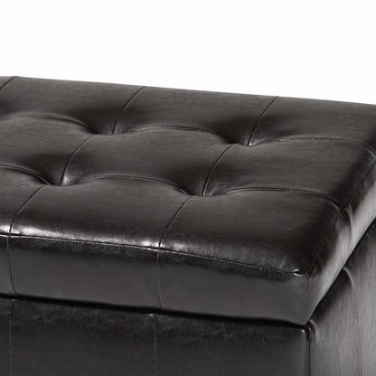 Baxton Studio - Ottoman in Dark Brown - Y-105-001-dark brown view 6