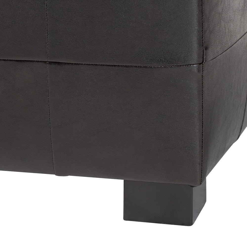 Baxton Studio - Ottoman in Dark Brown - Y-105-001-dark brown view 7