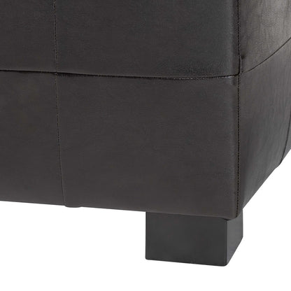Baxton Studio - Ottoman in Dark Brown - Y-105-001-dark brown view 7