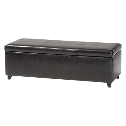 Baxton Studio - Ottoman in Dark Brown - Y-161-001-dark brown view 1
