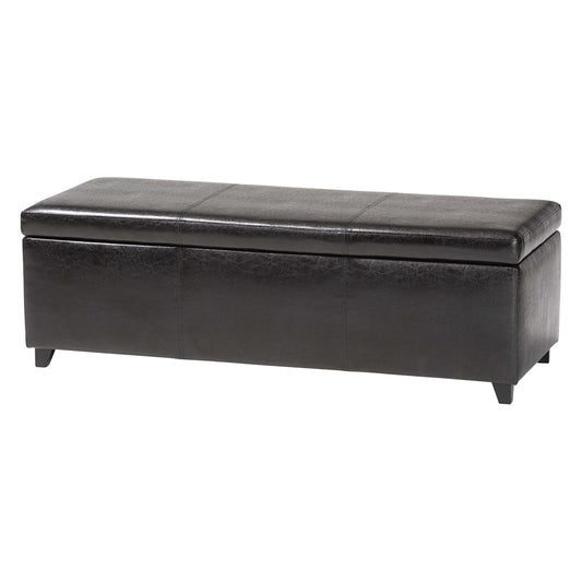 Baxton Studio - Ottoman in Dark Brown - Y-161-001-dark brown view 1