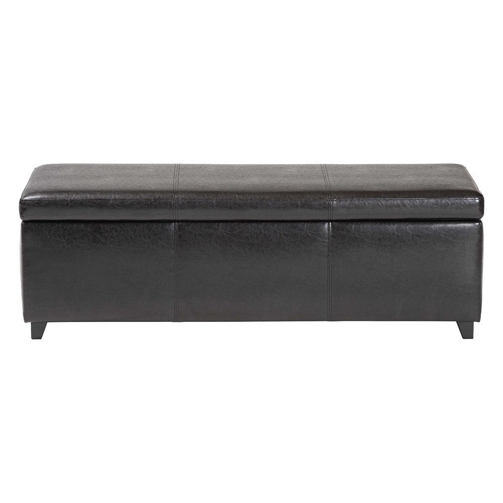 Baxton Studio - Ottoman in Dark Brown - Y-161-001-dark brown view 3