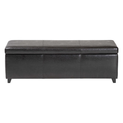 Baxton Studio - Ottoman in Dark Brown - Y-161-001-dark brown view 3
