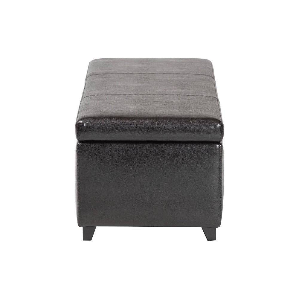 Baxton Studio - Ottoman in Dark Brown - Y-161-001-dark brown view 4