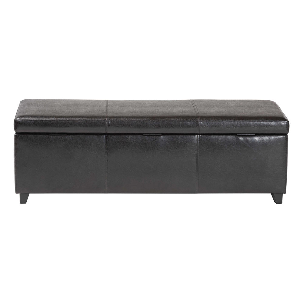 Baxton Studio - Ottoman in Dark Brown - Y-161-001-dark brown view 5