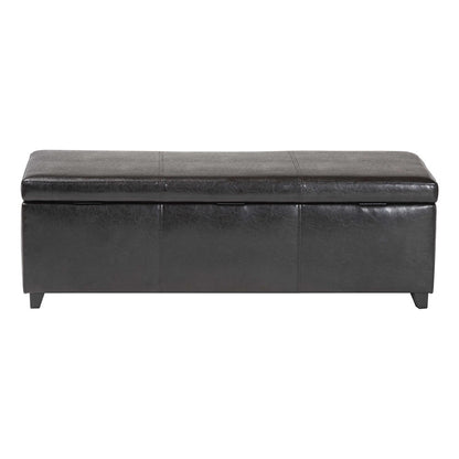 Baxton Studio - Ottoman in Dark Brown - Y-161-001-dark brown view 5