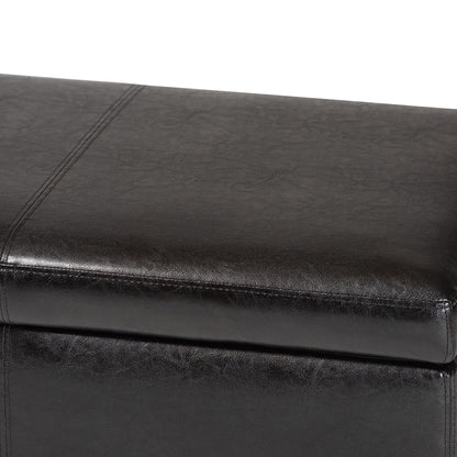 Baxton Studio - Ottoman in Dark Brown - Y-161-001-dark brown view 6
