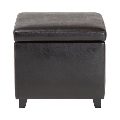 Baxton Studio - Ottoman in Dark Brown - Y-162-001-dark brown view 3