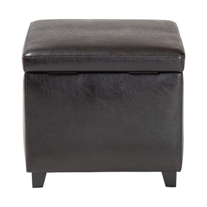 Baxton Studio - Ottoman in Dark Brown - Y-162-001-dark brown view 4