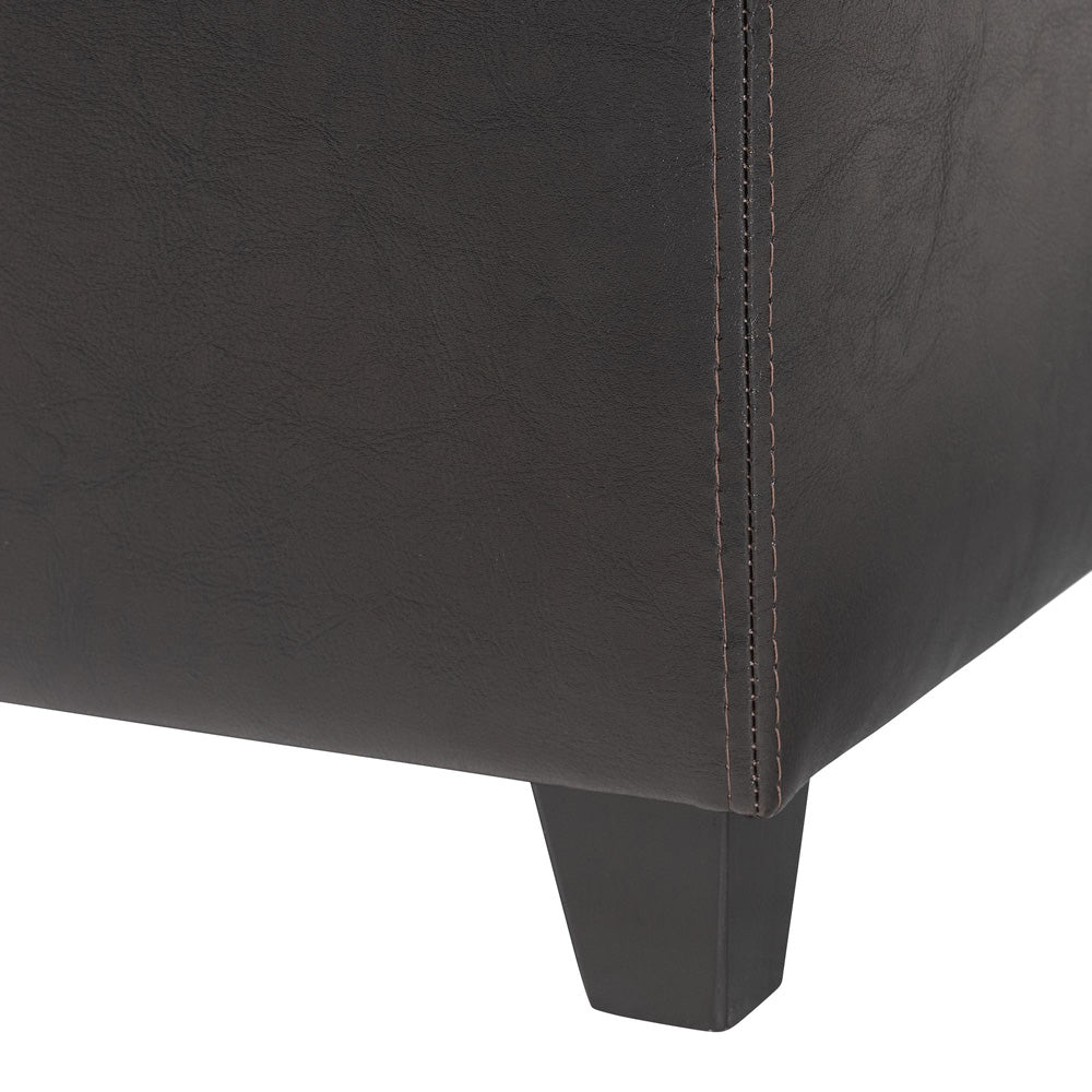 Baxton Studio - Ottoman in Dark Brown - Y-162-001-dark brown view 5
