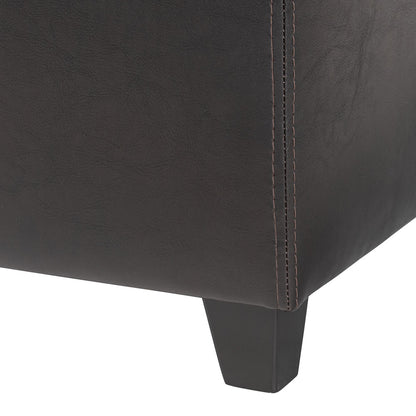 Baxton Studio - Ottoman in Dark Brown - Y-162-001-dark brown view 5