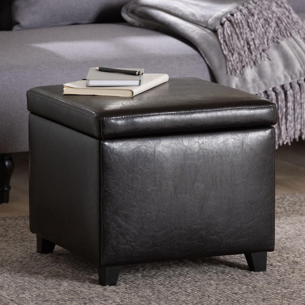 Baxton Studio - Ottoman in Dark Brown - Y-162-001-dark brown view 7