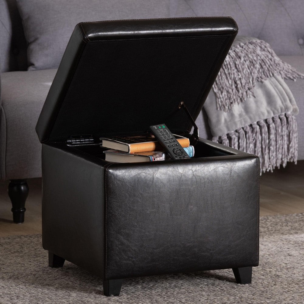 Baxton Studio - Ottoman in Dark Brown - Y-162-001-dark brown view 8