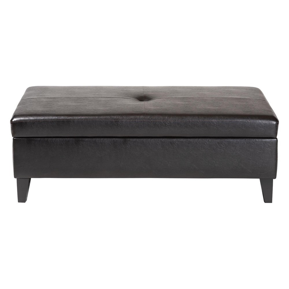 Baxton Studio - Ottoman in Dark Brown - Y-192-001-dark brown view 3
