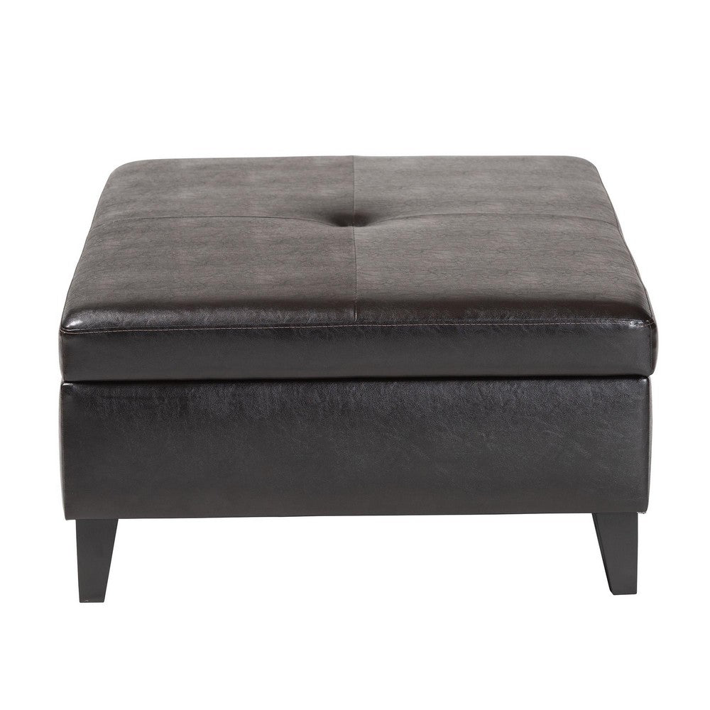 Baxton Studio - Ottoman in Dark Brown - Y-192-001-dark brown view 4