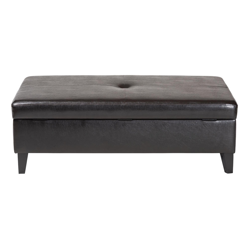 Baxton Studio - Ottoman in Dark Brown - Y-192-001-dark brown view 5