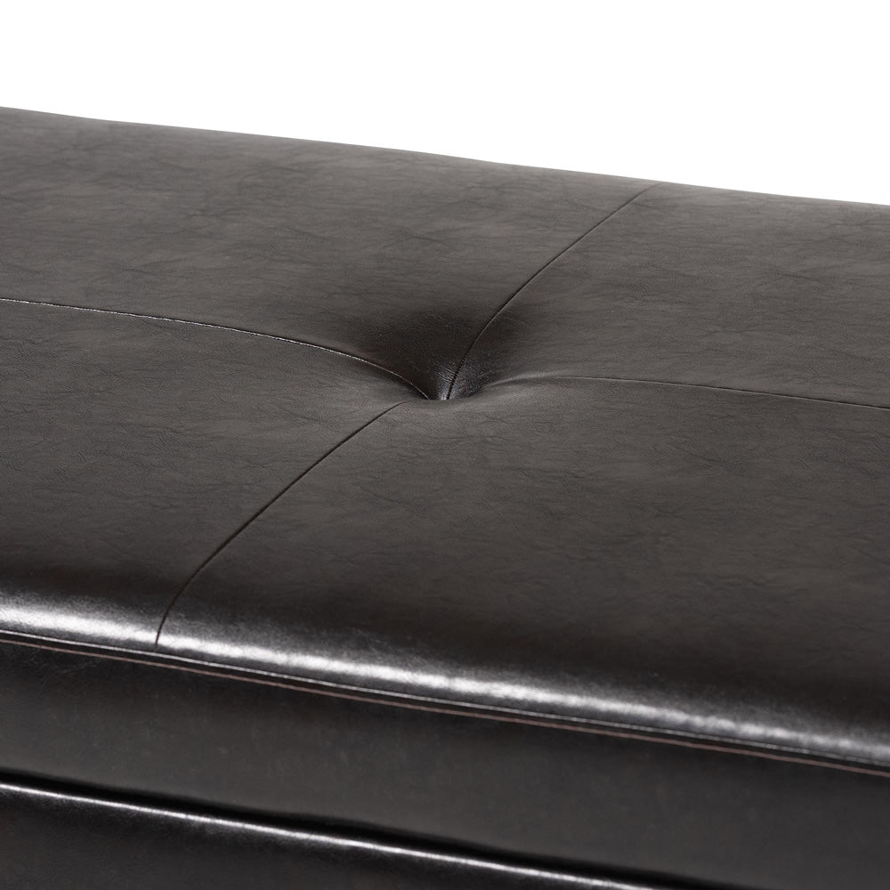 Baxton Studio - Ottoman in Dark Brown - Y-192-001-dark brown view 6