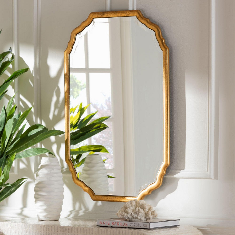 Baxton Studio - Pacino Mirror in Antique Goldleaf - RXW-10957-Wall Mirror view 4