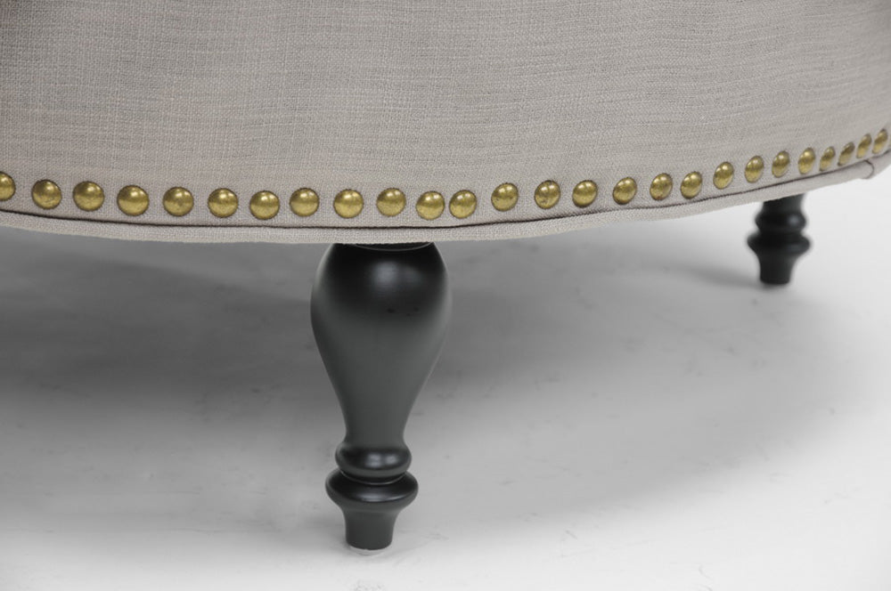 Baxton Studio - Palfrey Ottoman in Beige - 531-Beige-OTTO view 2