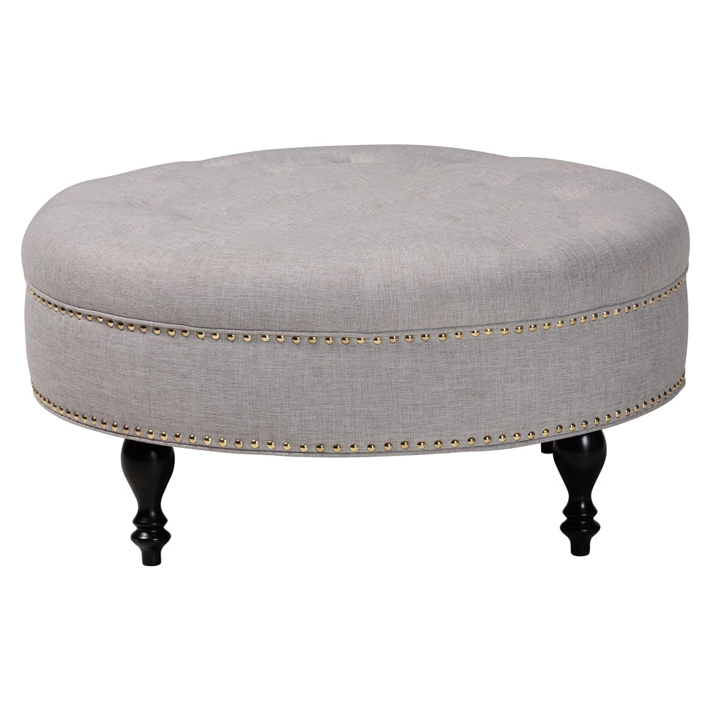 Baxton Studio - Palfrey Ottoman in Beige - 531-Beige-OTTO view 5